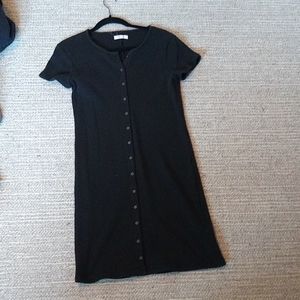 Madewell Black button-up dress